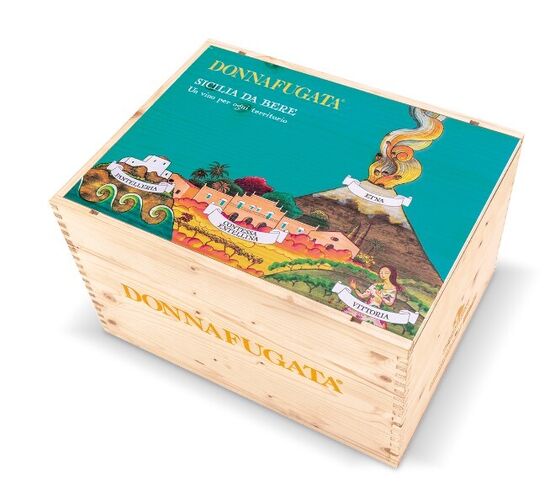 Set Sicilia da bere&nbsp;&nbsp;(set 4 lahví ve dřevě )